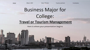 تخصص الأعمال للكلية: إدارة السفر أو السياحة