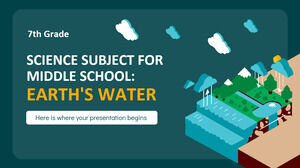Matière scientifique pour le collège - 7e année : l'eau de la Terre