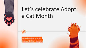 Feiern wir den Monat der Adoption einer Katze