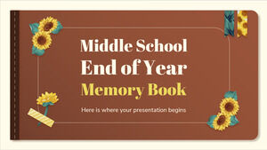 Middle School End of Year Memory Book