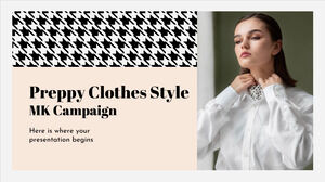 Campaña MK de estilo de ropa preppy