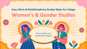 تخصص دراسات المنطقة والعرق ومتعدد التخصصات للكلية: دراسات المرأة والجنس