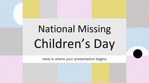 Ulusal Kayıp Çocuklar Günü