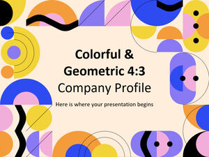 Perfil da empresa colorido e geométrico 4:3