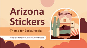 Tema de pegatinas de Arizona para redes sociales