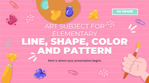Kunstfach für Grundschule – 1. Klasse: Linie, Form, Farbe und Muster