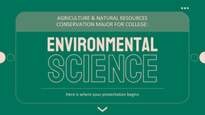 대학 농업 및 천연 자원 보존 전공 : 환경 과학