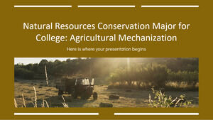 Hauptfach Naturressourcenschutz für das College: Mechanisierung der Landwirtschaft