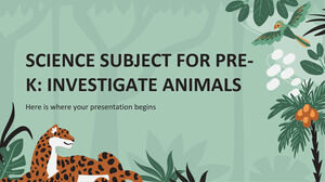 Materia de ciencia para Pre-K: Investigar animales