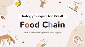 Biology Subject for Pre-K: Food Chain