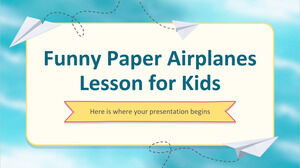Leçon drôle d'avions en papier pour les enfants