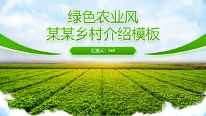 Modello di PowerPoint per l'introduzione rurale in stile agricoltura verde