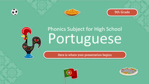 Предмет по фонетике для старшей школы – 9 класс: португальский язык