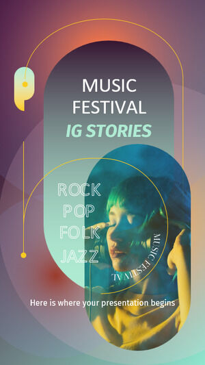 Music Festival IG Stories PowerPoint Templates Free Download