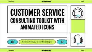 带有动画图标的客户服务咨询工具包