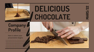 Delizioso profilo aziendale del cioccolato
