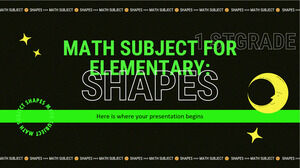 Math Subject for Elementary - 1st Grade: Shapes
