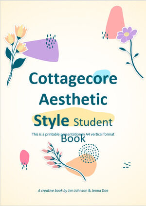 Cottagecore-Studentenbuch im ästhetischen Stil