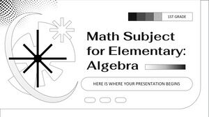 Matéria de Matemática para o Ensino Fundamental - 1ª Série: Álgebra