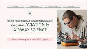 Especialização em Reparo, Produção e Construção para a Faculdade: Ciência da Aviação e Vias Aéreas