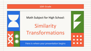 Sujet de mathématiques pour le lycée - 10e année : transformations de similarité