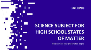 고등학교 과학 과목 - 10학년: 물질의 상태