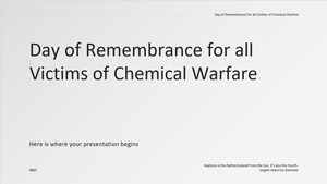 Gedenktag für alle Opfer chemischer Kriegsführung