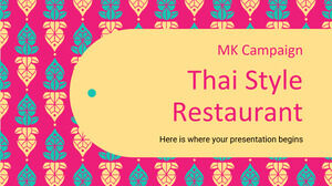 Campanha MK de restaurante de estilo tailandês