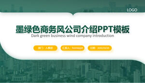 PowerPoint-Vorlage für Firmeneinführung im Tintengrün-Geschäftsstil