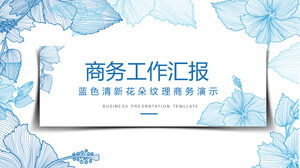 Pobierz szablon PPT dla raportu biznesowego z niebieskim kwiatem tekstury tła