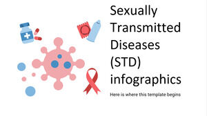 Infografiki chorób przenoszonych drogą płciową (STD).