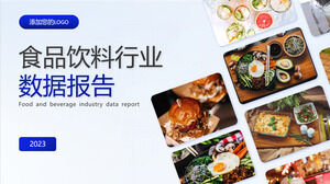 Blue Food and Beverage Catering Data Report PPT Template