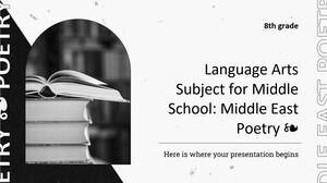Matière d'arts du langage pour le collège - 8e année : poésie du Moyen-Orient