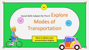 Sujet de compétences sociales pour le pré-K : Explorer les modes de transport