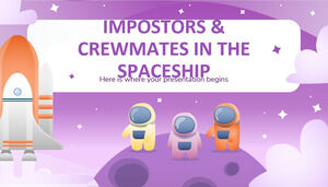 Betrüger und Crewmitglieder im Raumschiff