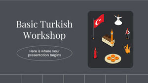 ورشة عمل اللغة التركية الأساسية
