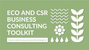 Kit de ferramentas de consultoria empresarial ecológica e de RSE
