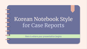 Корейский стиль блокнота для отчетов о случаях