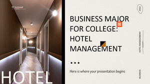 Business Major per il college: gestione alberghiera