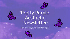 Pretty Purple Aesthetic Newsletter