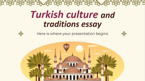 เรียงความวัฒนธรรมและประเพณีตุรกี