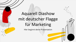 Apresentação de slides de bandeira alemã em aquarela para marketing