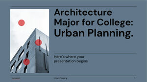 Jurusan Arsitektur untuk Perguruan Tinggi: Perencanaan Kota