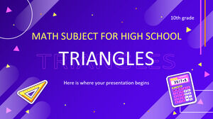 고등학교 수학 과목 - 10학년: 삼각형