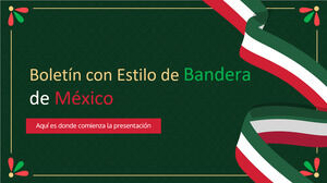 Newsletter im mexikanischen Flaggenstil
