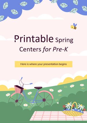 Pre-K 向けの印刷可能なスプリング センター