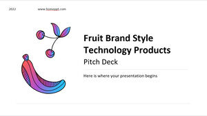 Pitch Deck für Technologieprodukte im Fruit Brand Style