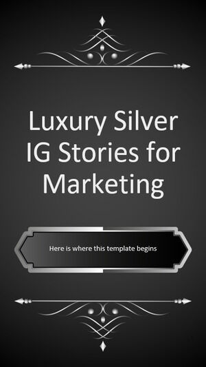 قصص IG الفضية الفاخرة للتسويق