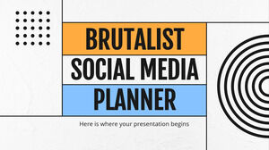 Planificador de redes sociales brutalista