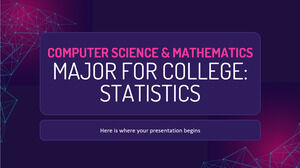 Kolej için Bilgisayar Bilimi ve Matematik Anabilim Dalı: İstatistik